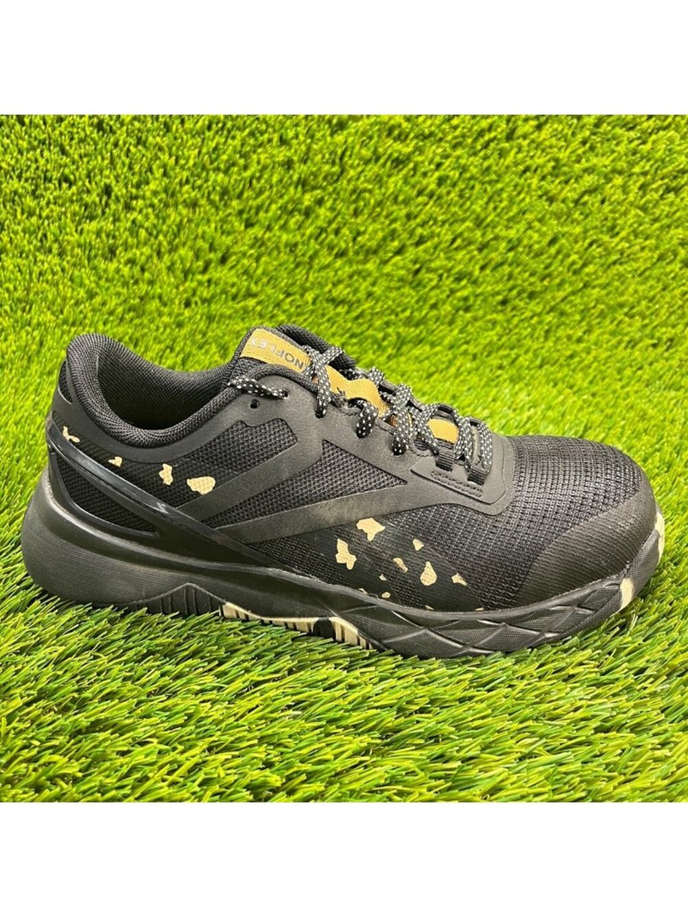 Reebok Nanoflex TR Womens‎ Size 7W Black Composite Toe Work Shoes Sneakers